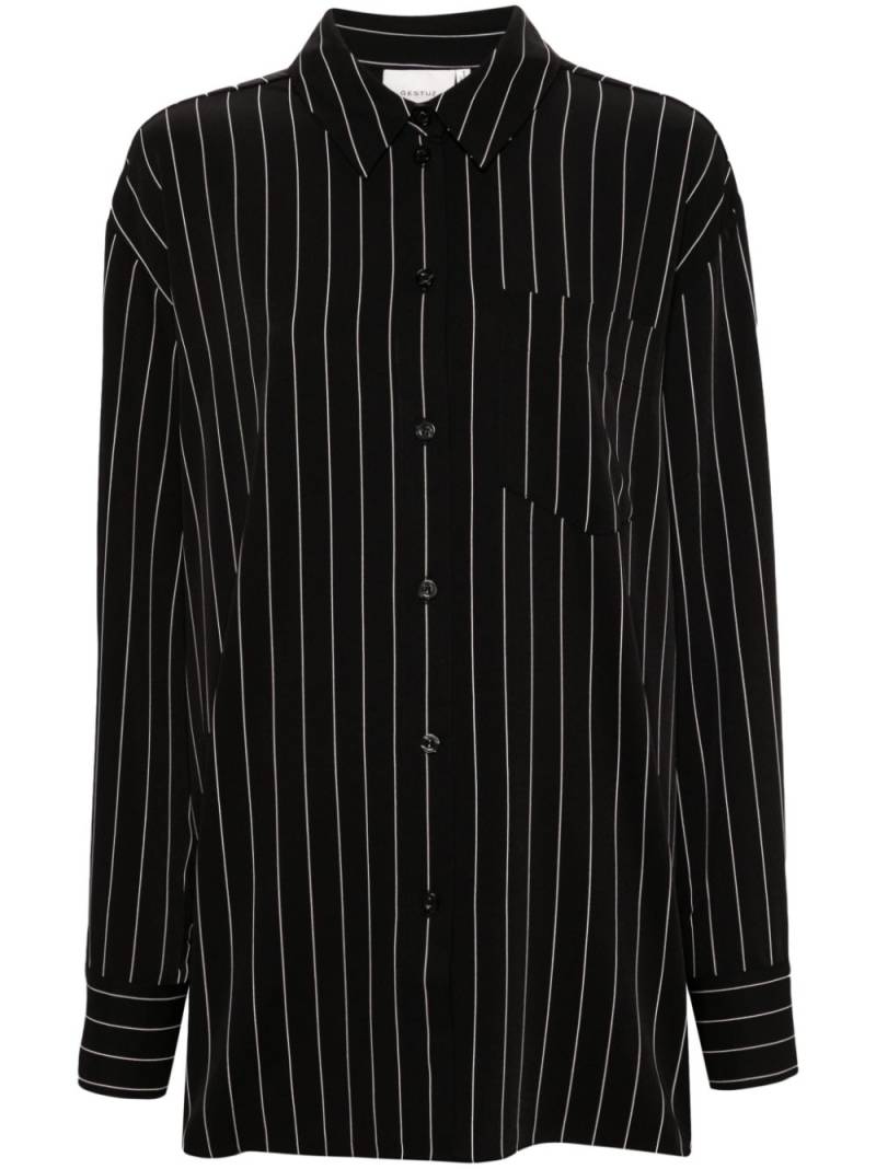 Gestuz Frylagz pinstriped shirt - Black von Gestuz