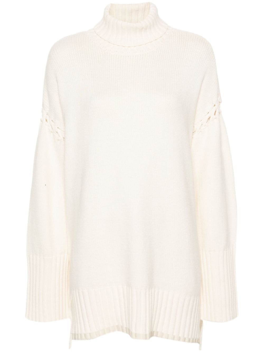 Gestuz Georgiaz lace-up trim jumper - Neutrals von Gestuz