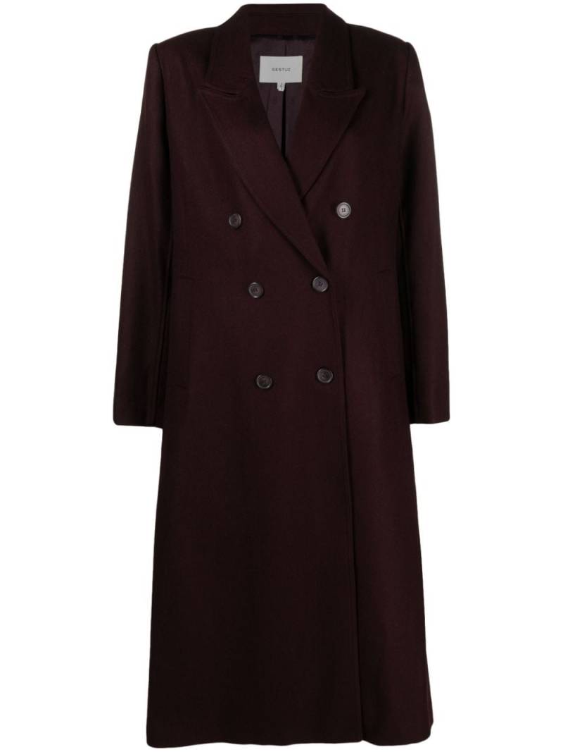 Gestuz MaleneGZ felted double-breasted coat - Purple von Gestuz