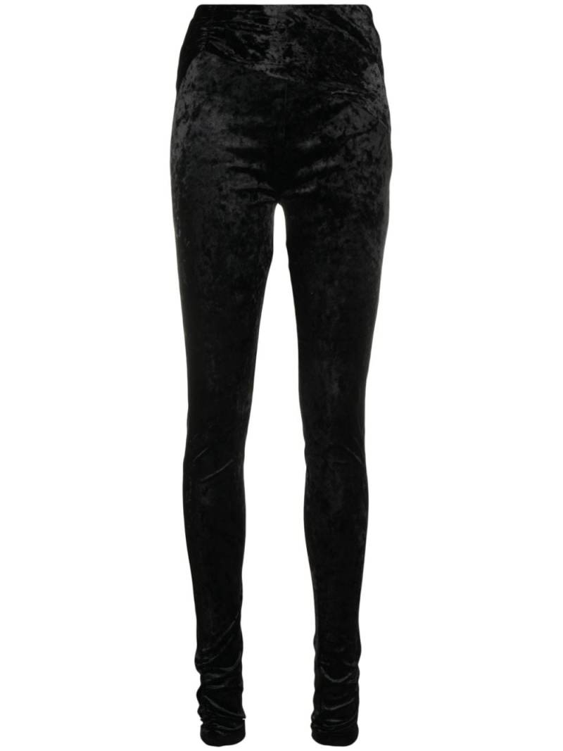 Gestuz MilaGZ high-waist velvet leggings - Black von Gestuz