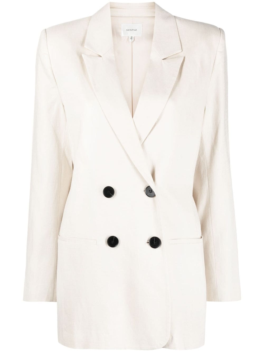 Gestuz double-breasted lyocell blazer - Neutrals von Gestuz