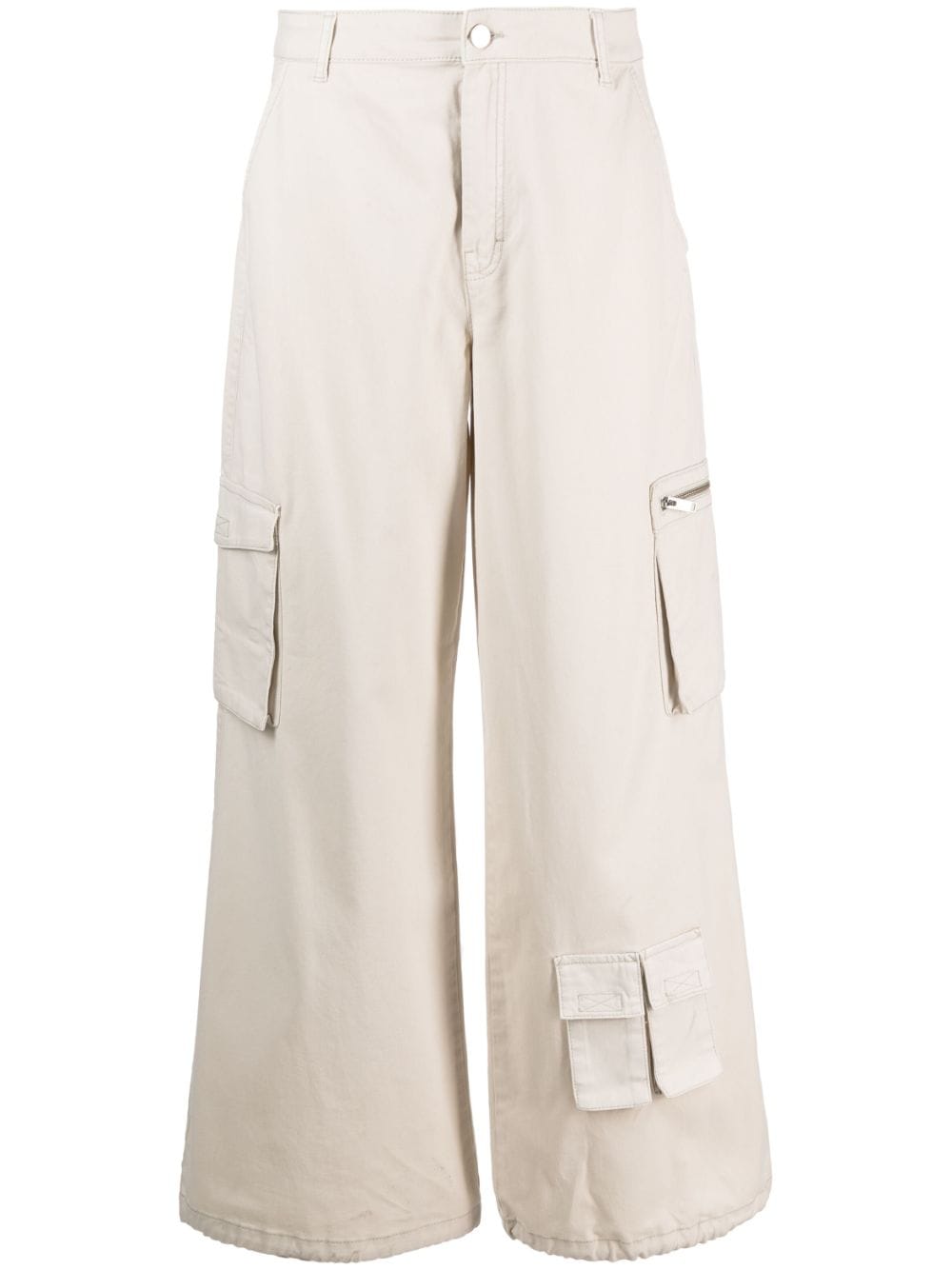 Gestuz multiple-pockets wide leg trousers - Neutrals von Gestuz