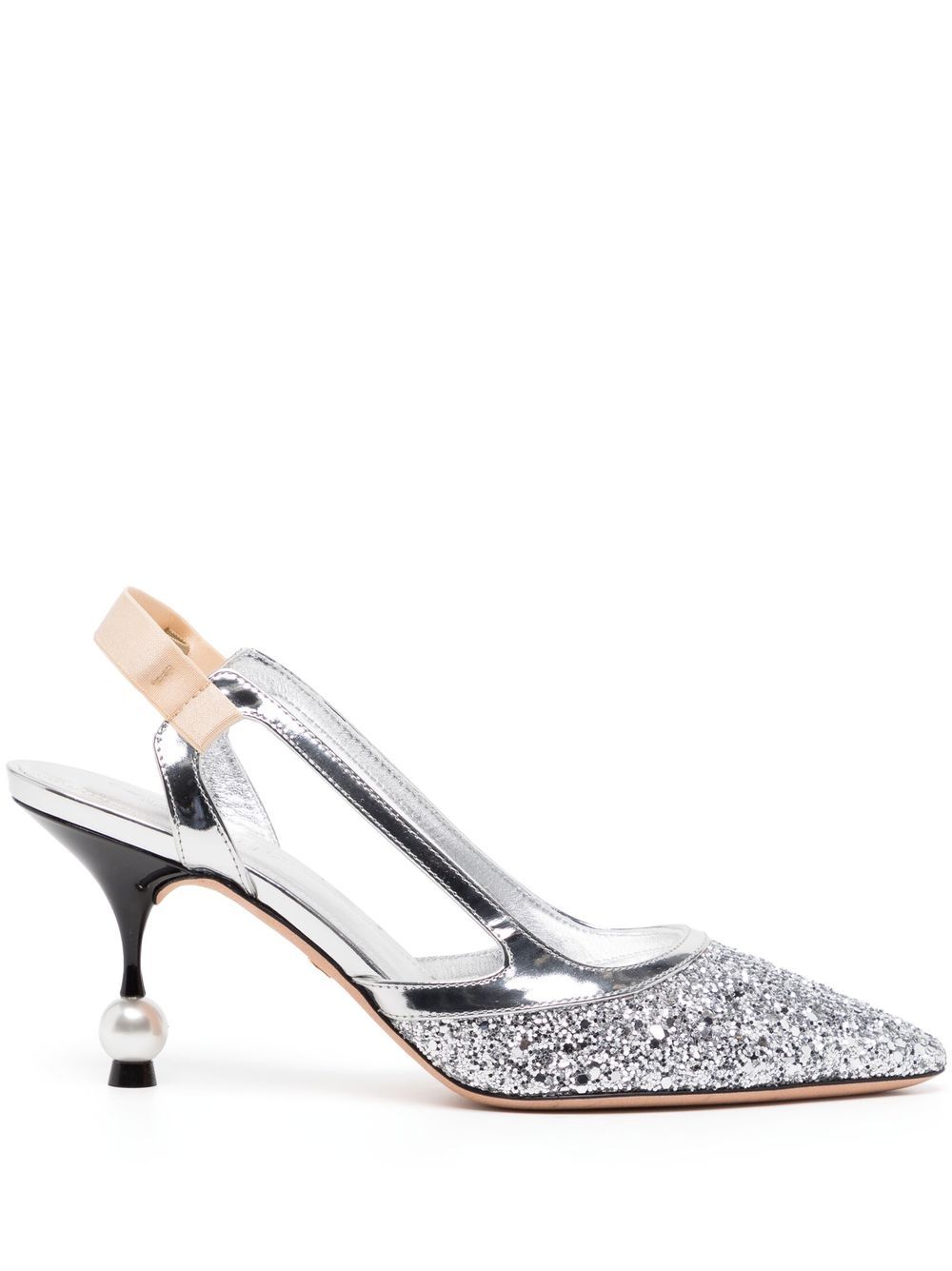 Giambattista Valli 75mm rhinestone-embellished pumps - Silver von Giambattista Valli