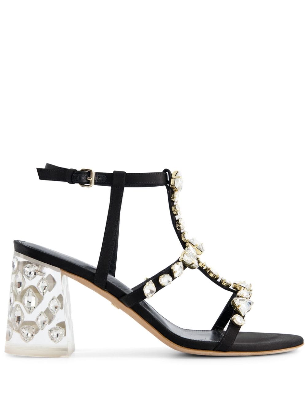 Giambattista Valli Diamond Dip satin sandals - Black von Giambattista Valli