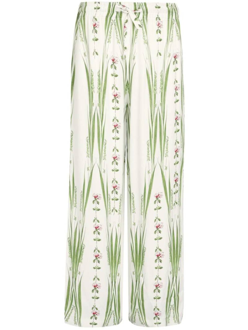 Giambattista Valli Jardin du Cap-print trousers - White von Giambattista Valli