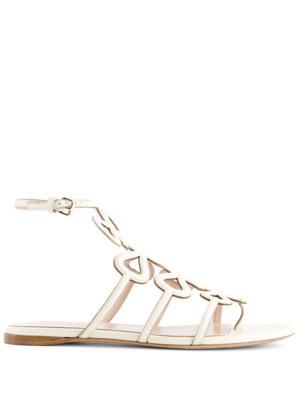 Giambattista Valli bow-detailing leather sandals - White von Giambattista Valli