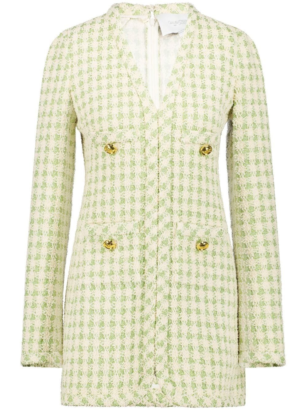 Giambattista Valli check-print tweed blazer dress - Green von Giambattista Valli