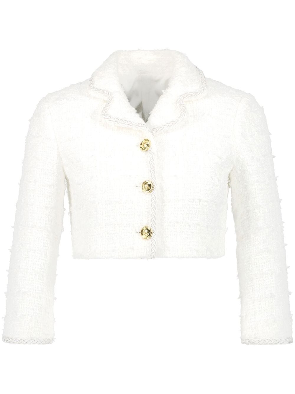 Giambattista Valli cropped tweed jacket - White von Giambattista Valli