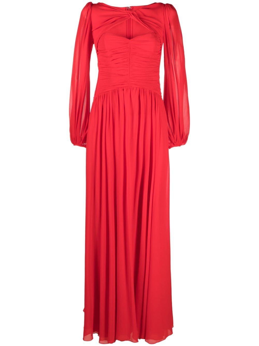 Giambattista Valli cut-out silk-georgette gown - Red von Giambattista Valli
