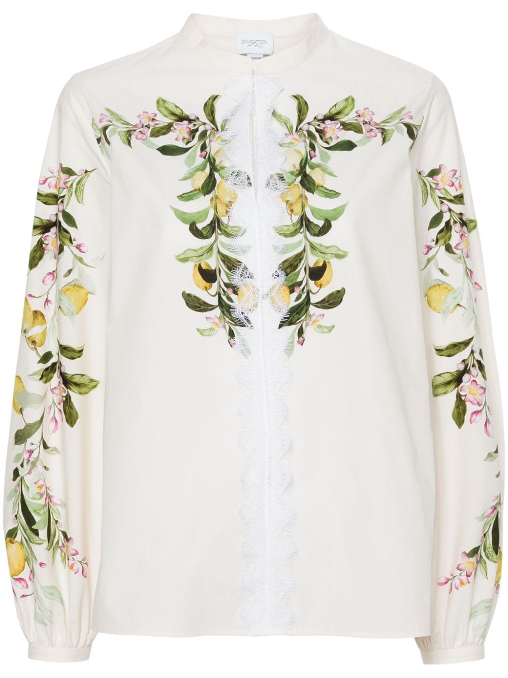 Giambattista Valli floral-print cotton blouse - Neutrals von Giambattista Valli