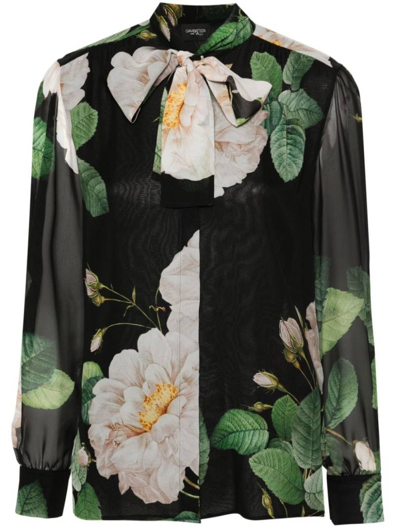 Giambattista Valli floral-print silk shirt - Black von Giambattista Valli