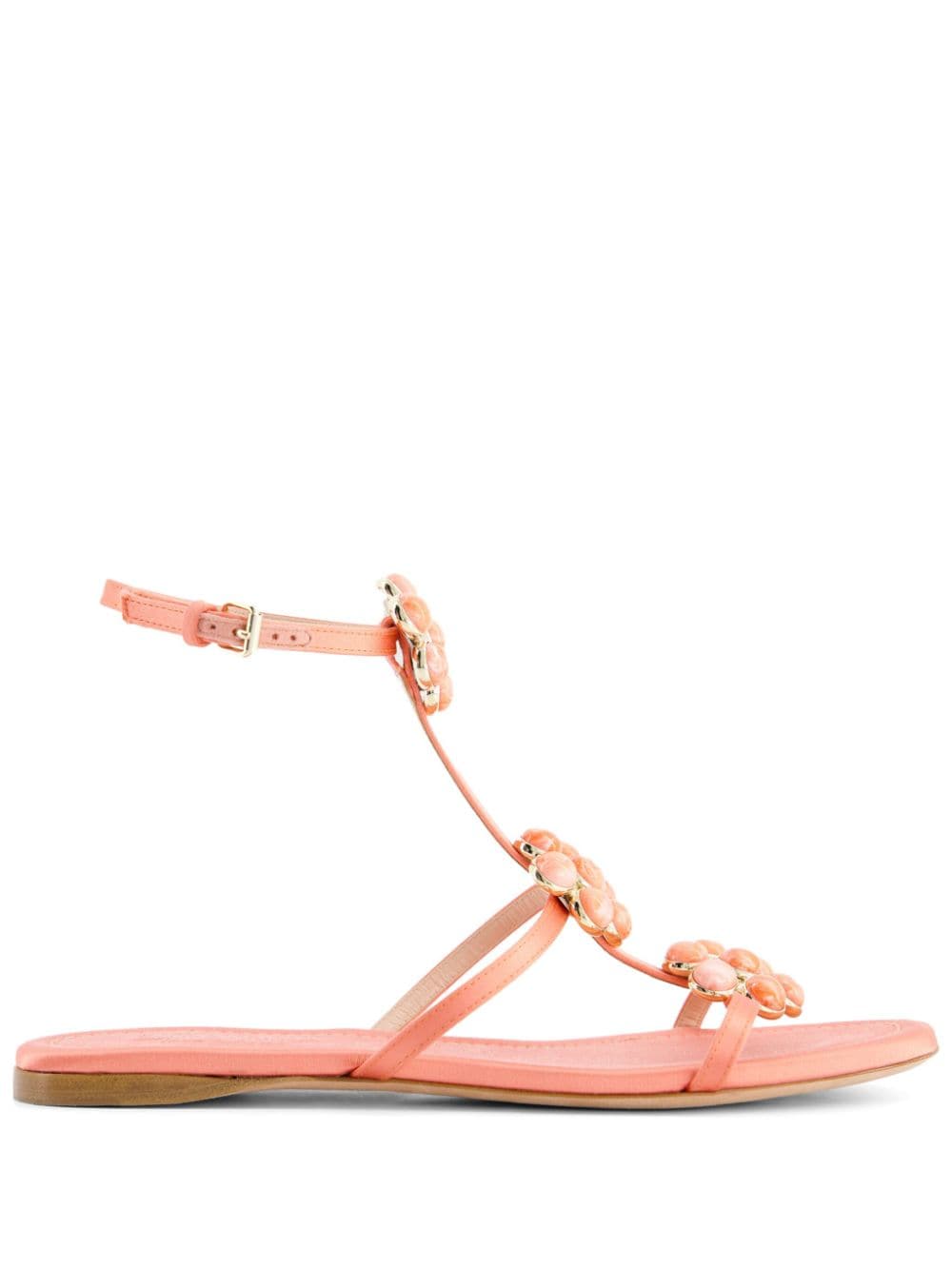 Giambattista Valli flower-detailing leather sandals - Pink von Giambattista Valli