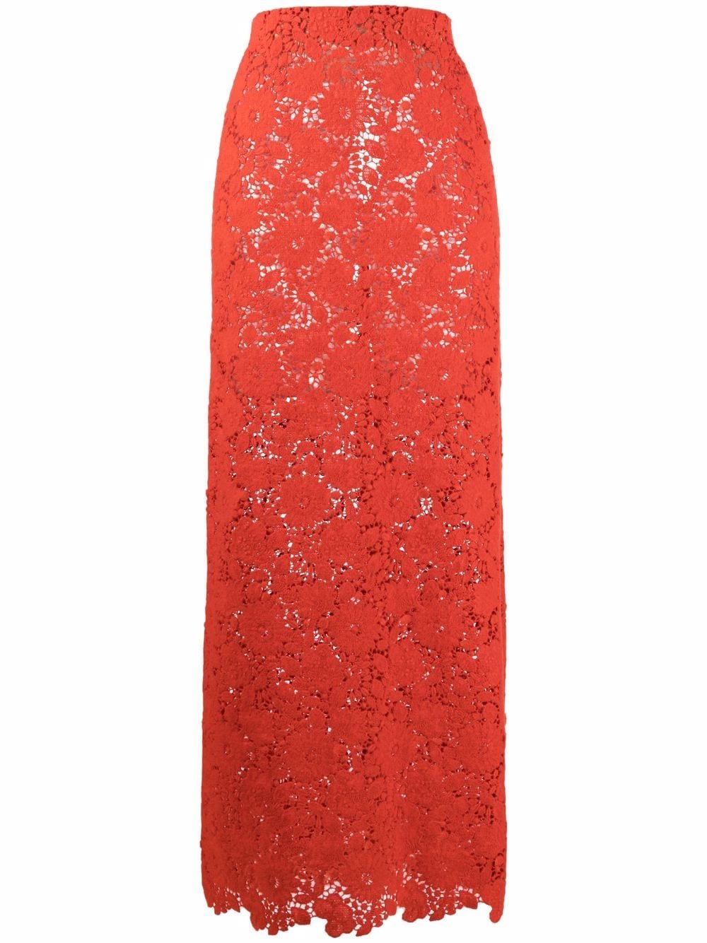 Giambattista Valli high-waist floral-embroidered skirt - Orange von Giambattista Valli