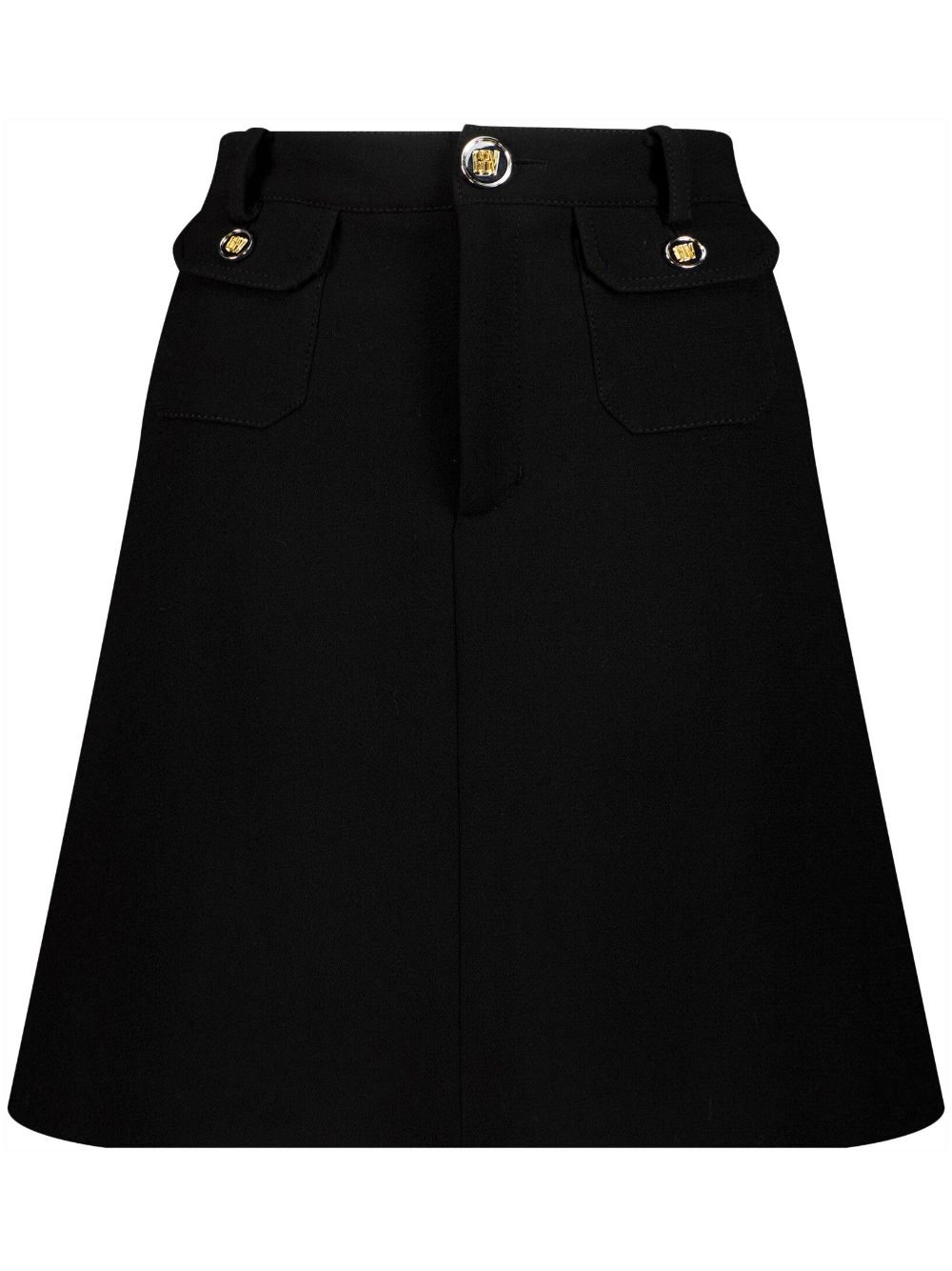 Giambattista Valli high-waist wool straight skirt - Black von Giambattista Valli