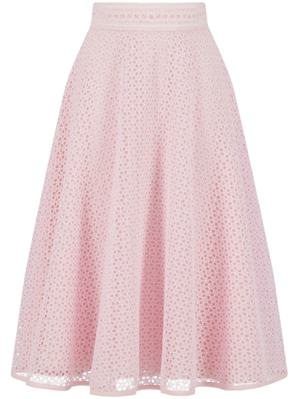 Giambattista Valli lace-embroidered A-line skirt - Pink von Giambattista Valli