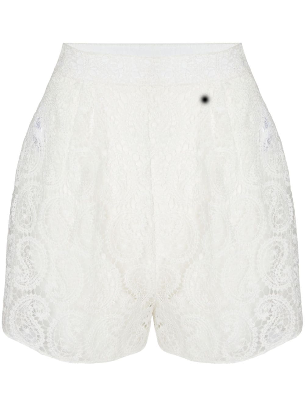 Giambattista Valli paisley macramé high-waist shorts - White von Giambattista Valli
