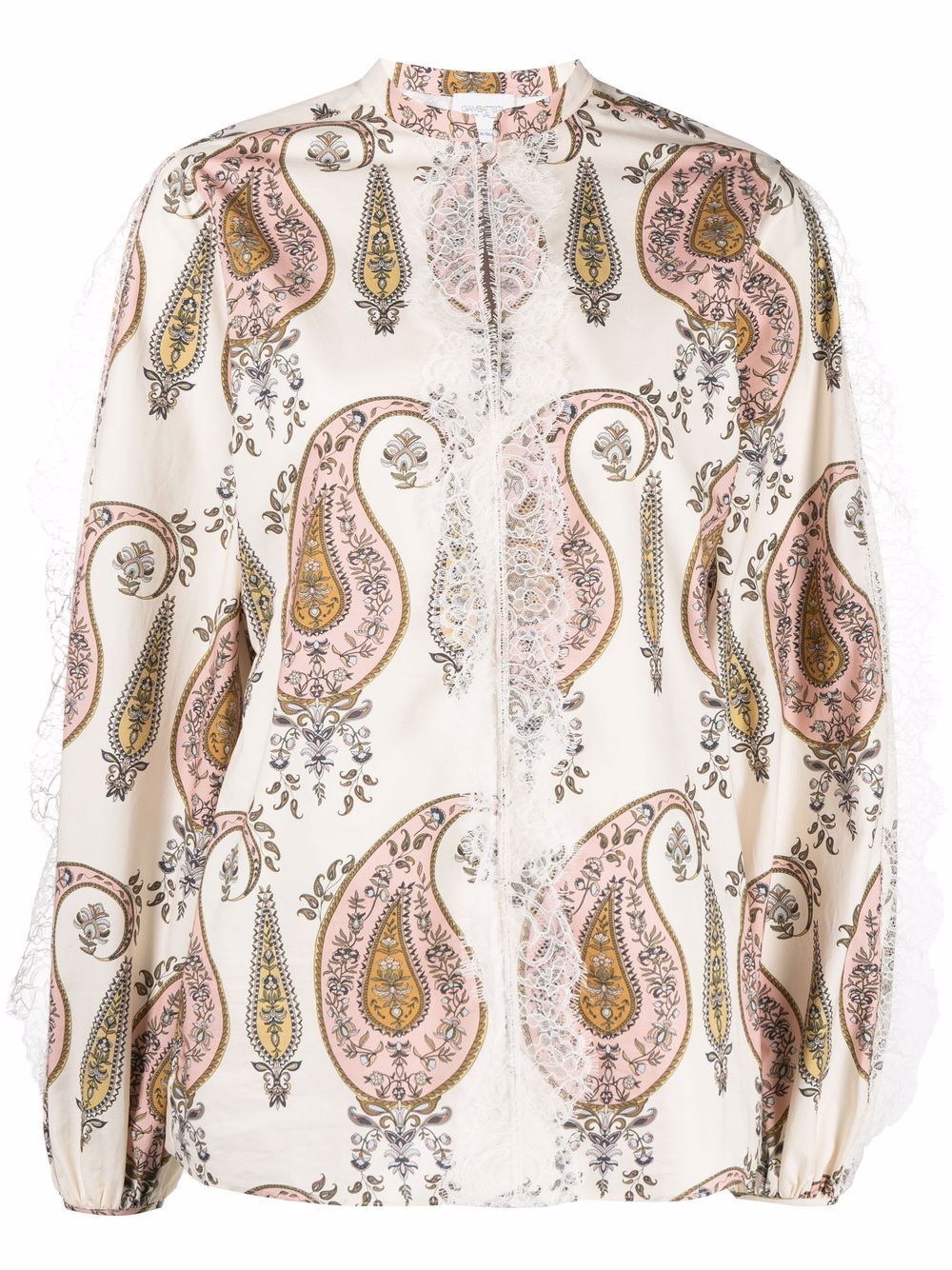 Giambattista Valli paisley-print puff-sleeve blouse - Neutrals von Giambattista Valli