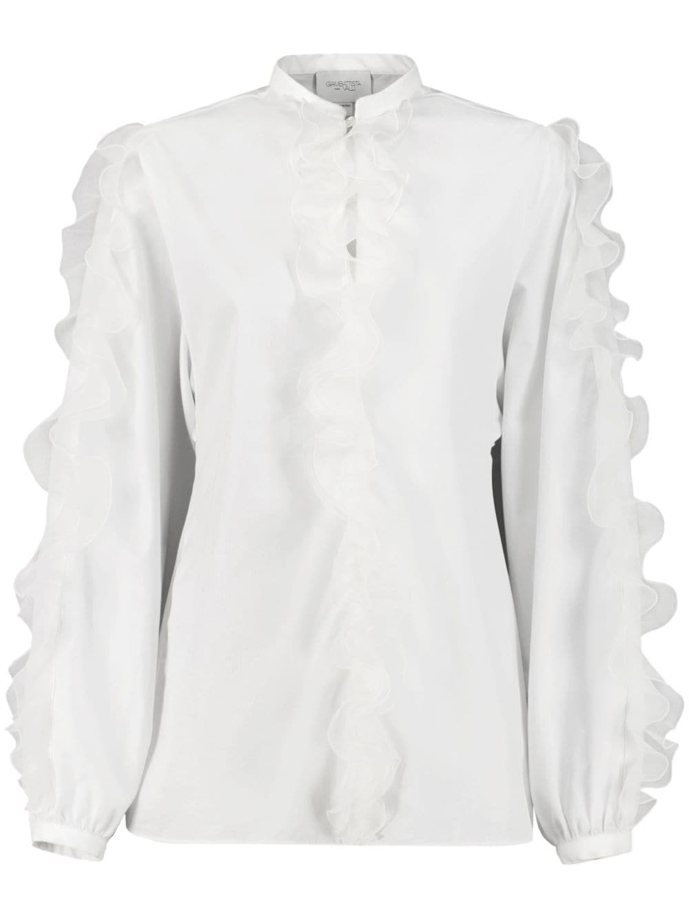 Giambattista Valli ruffled cotton-blend shirt - White von Giambattista Valli