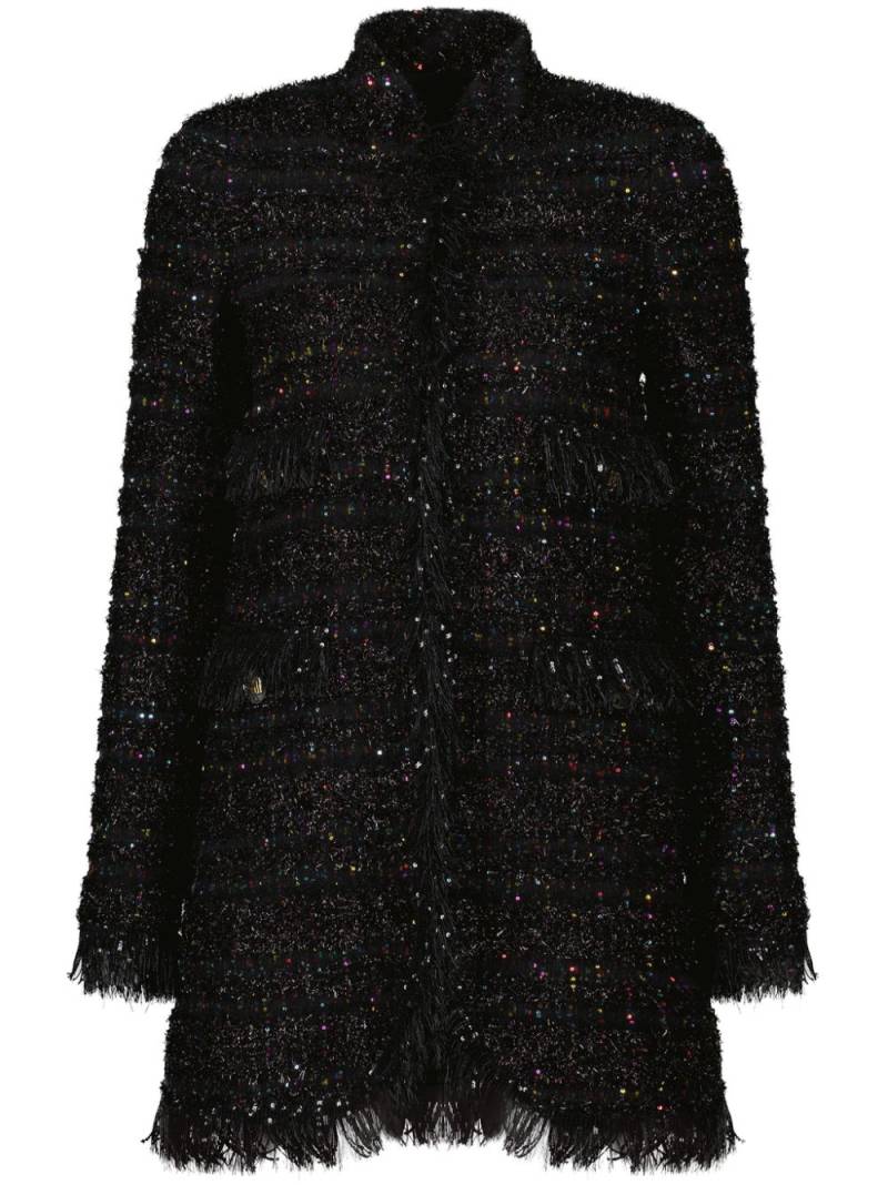 Giambattista Valli sequin-detail tweed minidress - Black von Giambattista Valli