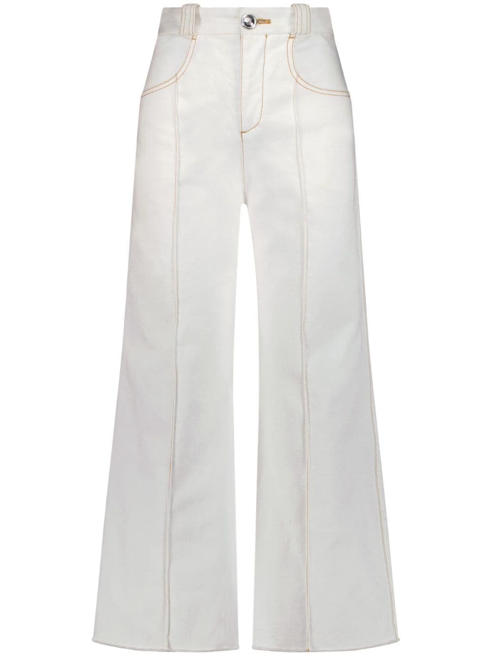 Giambattista Valli wide-leg contrast-stitch jeans - White von Giambattista Valli