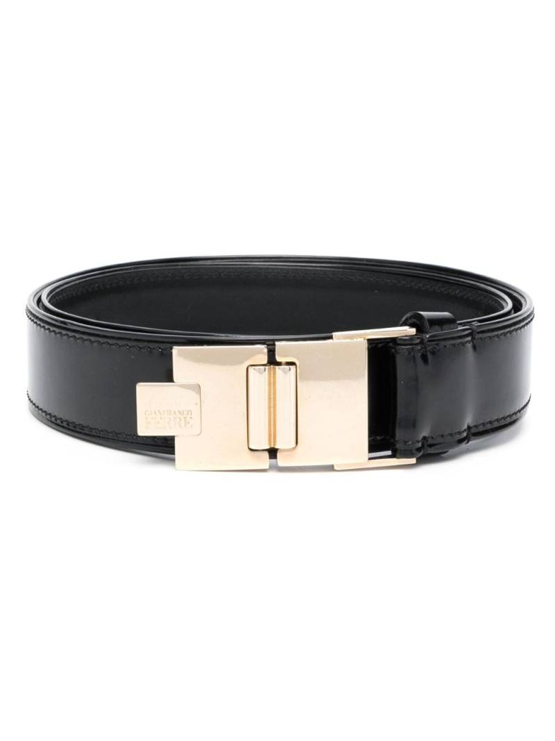 Gianfranco Ferré Pre-Owned 1990s clip-lock leather belt - Black von Gianfranco Ferré Pre-Owned