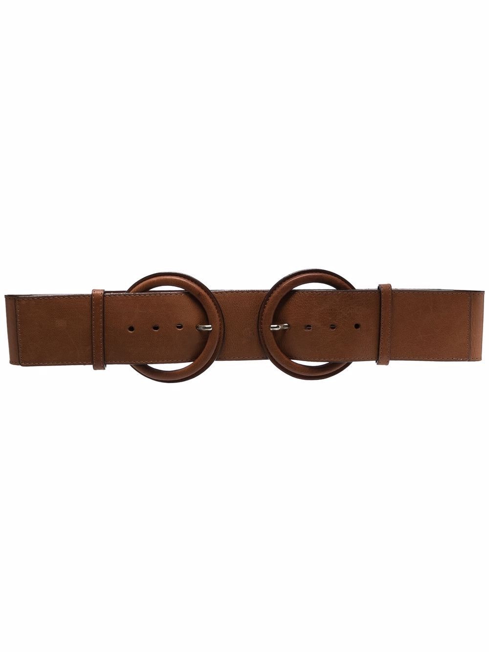 Gianfranco Ferré Pre-Owned 1990s double-buckle leather belt - Brown von Gianfranco Ferré Pre-Owned