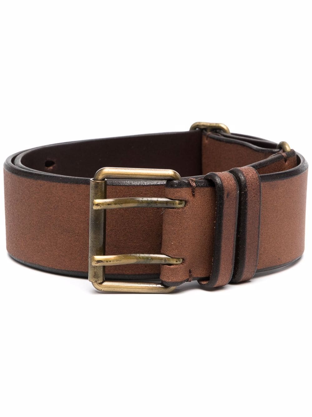 Gianfranco Ferré Pre-Owned 1990s double-pin buckled leather belt - Brown von Gianfranco Ferré Pre-Owned