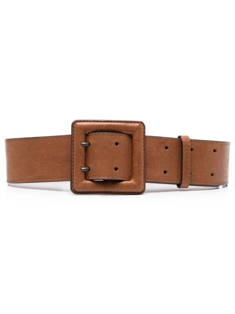 Gianfranco Ferré Pre-Owned 1990s double-tongue buckle belt - Brown von Gianfranco Ferré Pre-Owned