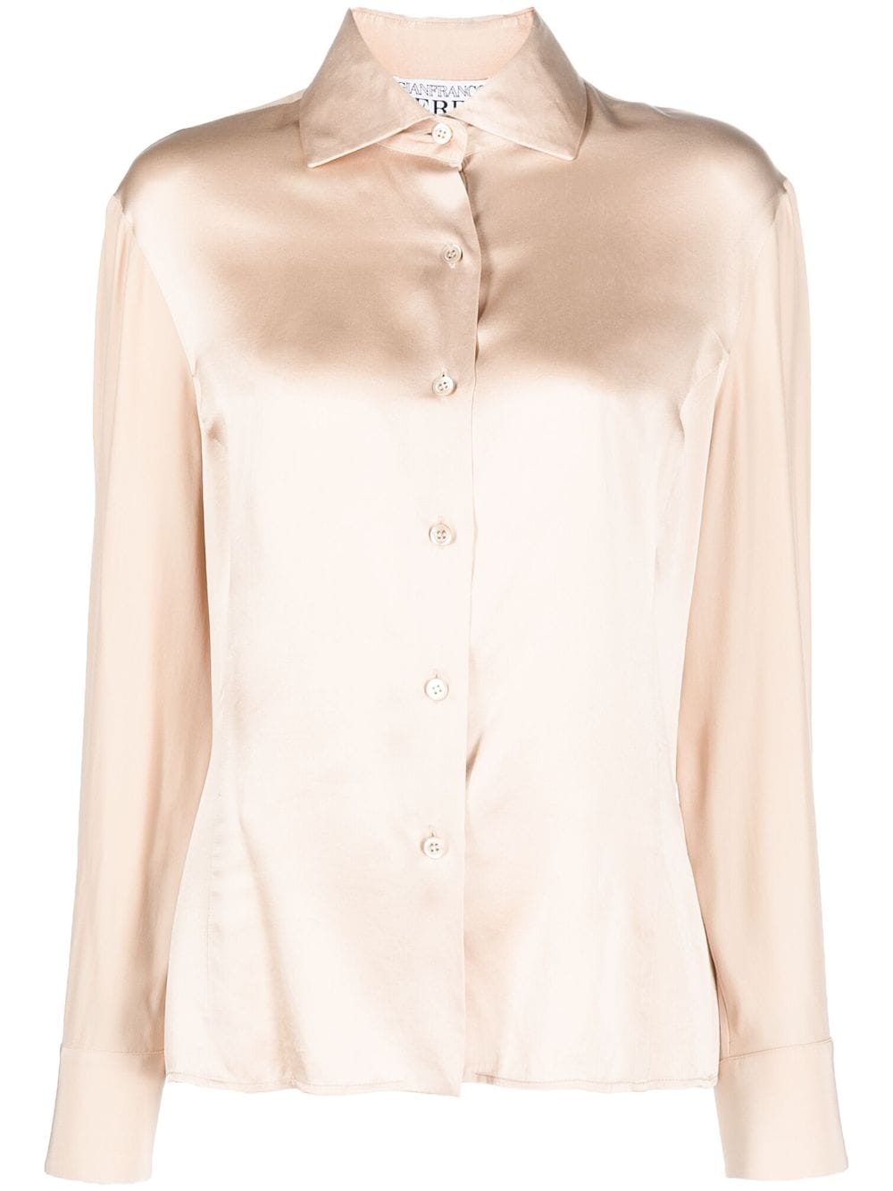Gianfranco Ferré Pre-Owned 1990s silk button-up shirt - Neutrals von Gianfranco Ferré Pre-Owned