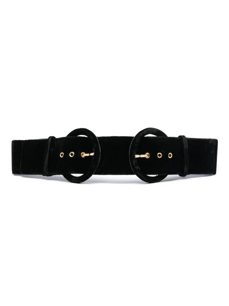 Gianfranco Ferré Pre-Owned 2000s buckled velvet belt - Black von Gianfranco Ferré Pre-Owned