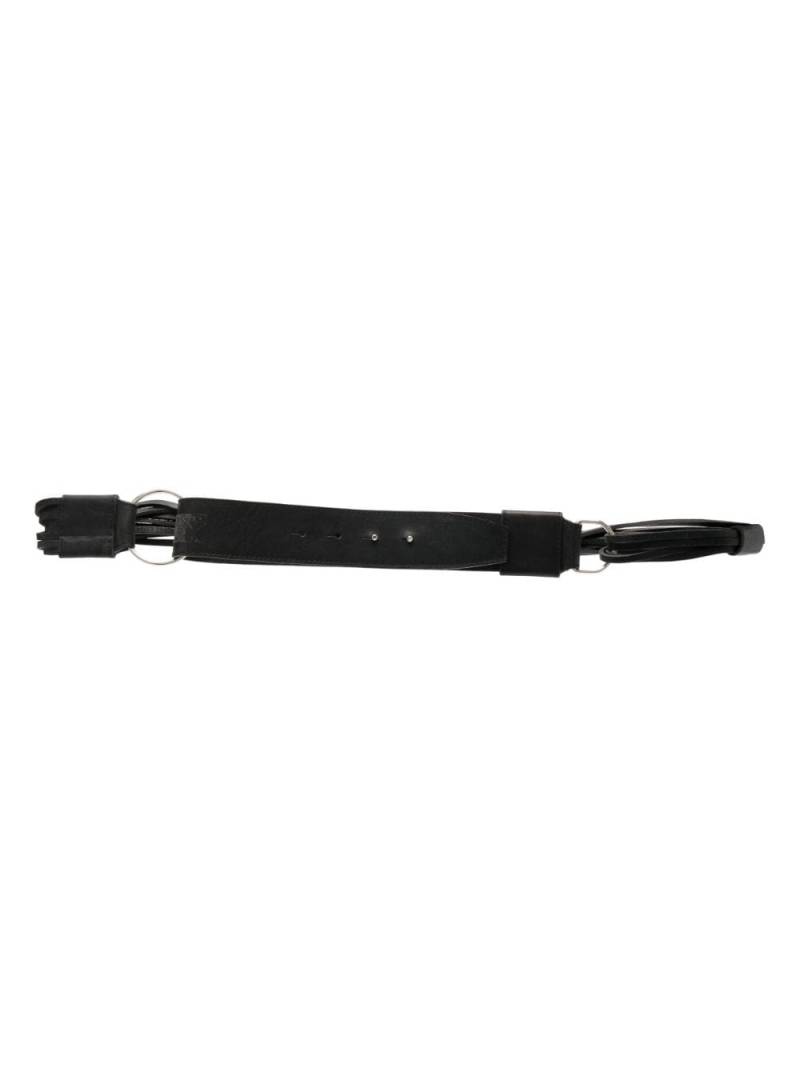 Gianfranco Ferré Pre-Owned 2000s fringed leather belt - Black von Gianfranco Ferré Pre-Owned