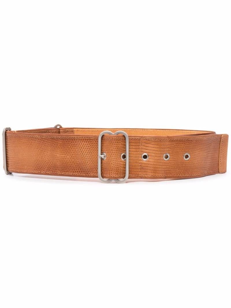 Gianfranco Ferré Pre-Owned 2000s snakeskin effect leather belt - Brown von Gianfranco Ferré Pre-Owned