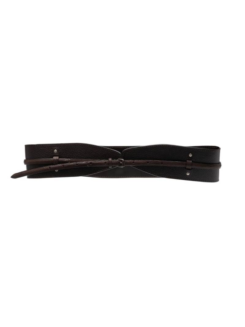 Gianfranco Ferré Pre-Owned 2000s snakeskin-effect leather belt - Brown von Gianfranco Ferré Pre-Owned