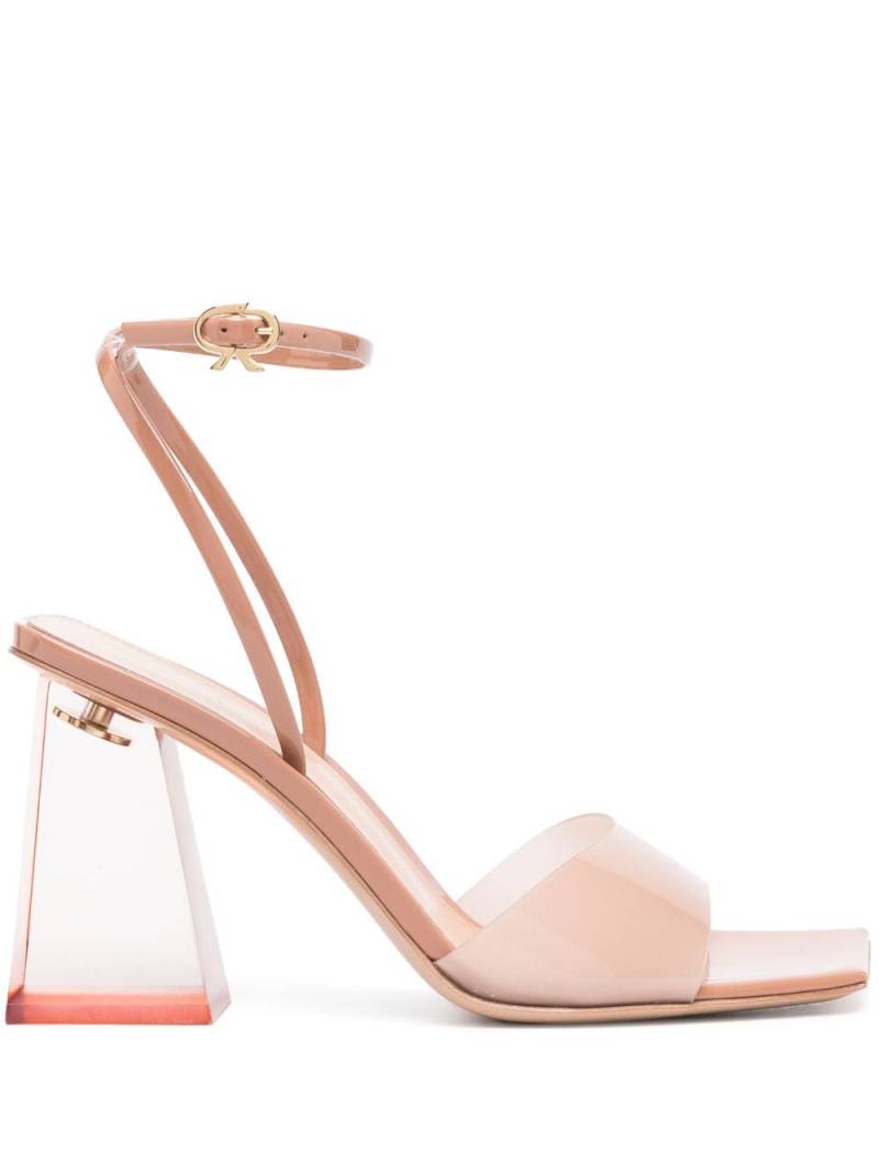 Gianvito Rossi 85mm square-toe sandals - Neutrals von Gianvito Rossi