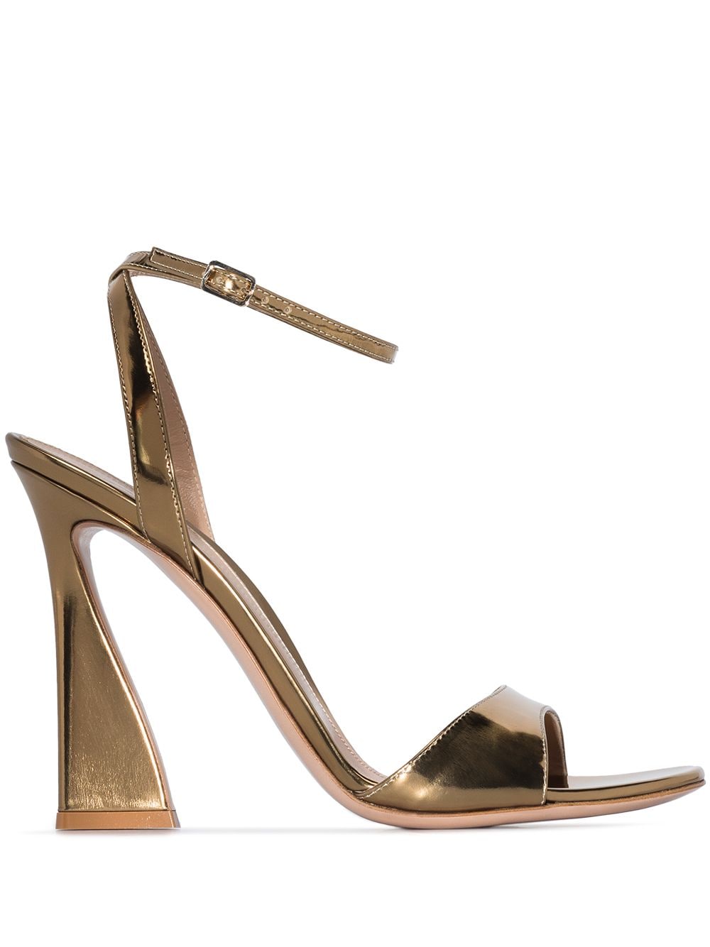 Gianvito Rossi Aura 105mm patent leather sandals - Gold von Gianvito Rossi