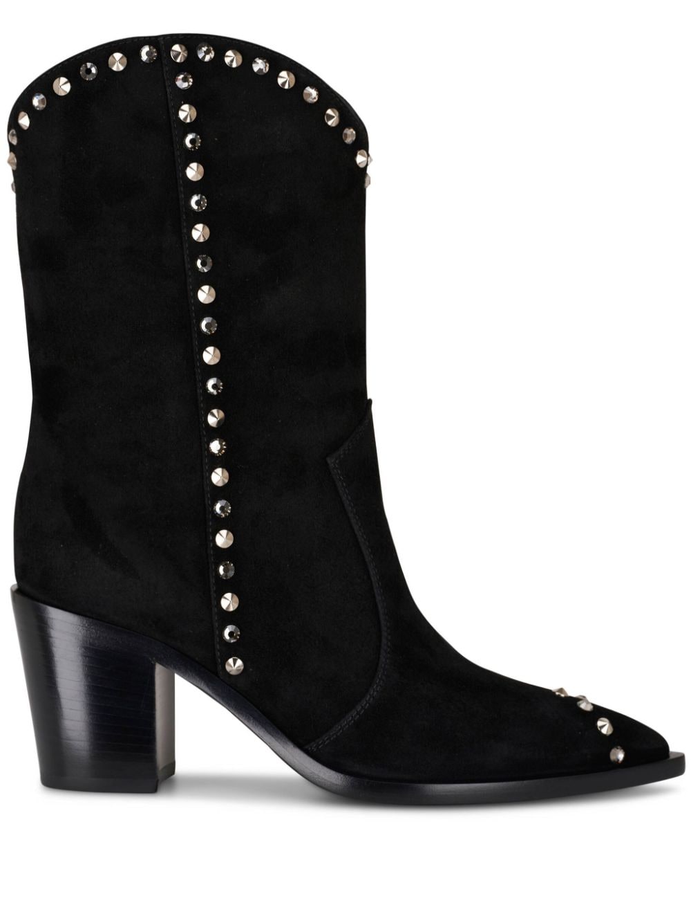 Gianvito Rossi Denver 70mm studded boots - Black