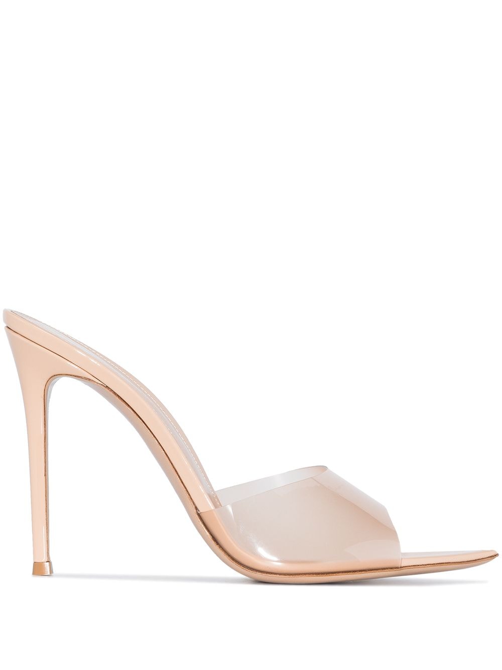 Gianvito Rossi Elle 105mm transparent-strap mules - Neutrals von Gianvito Rossi