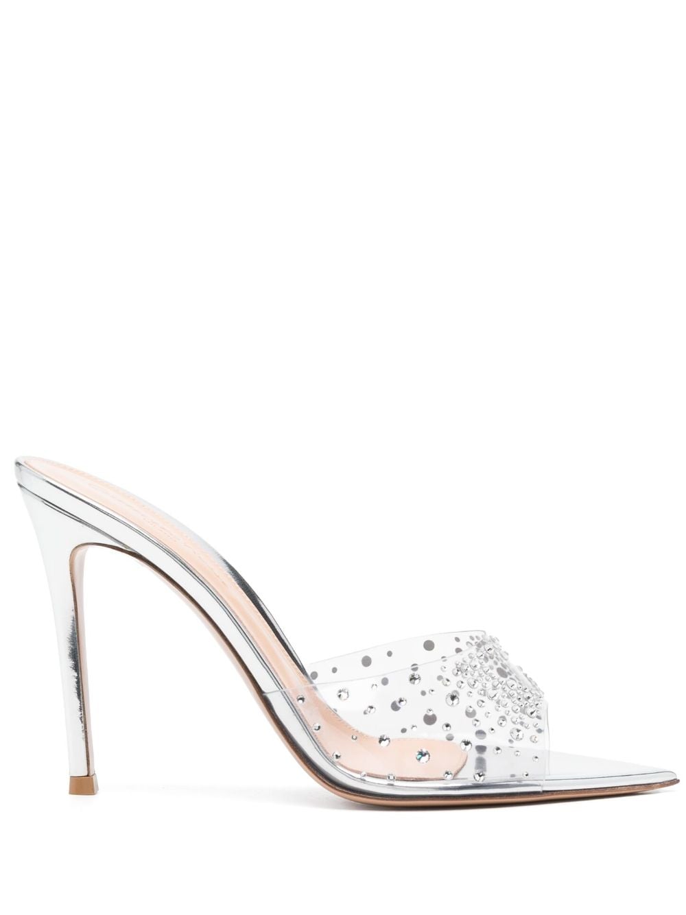 Gianvito Rossi Elle crystal-embellished 110mm mules - Silver von Gianvito Rossi