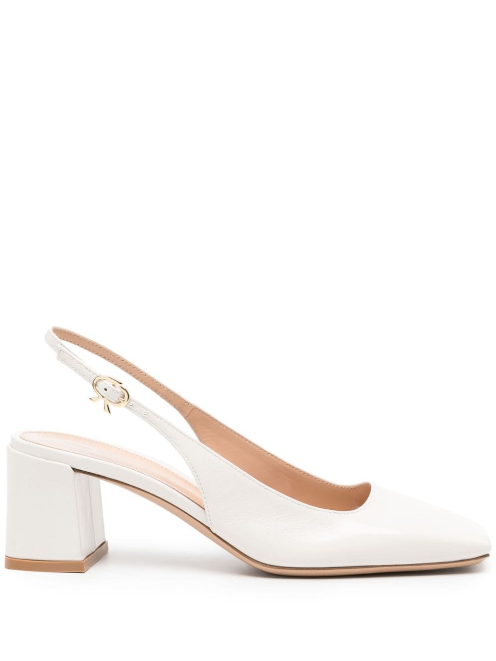 Gianvito Rossi Freeda 55mm leather pumps - White von Gianvito Rossi