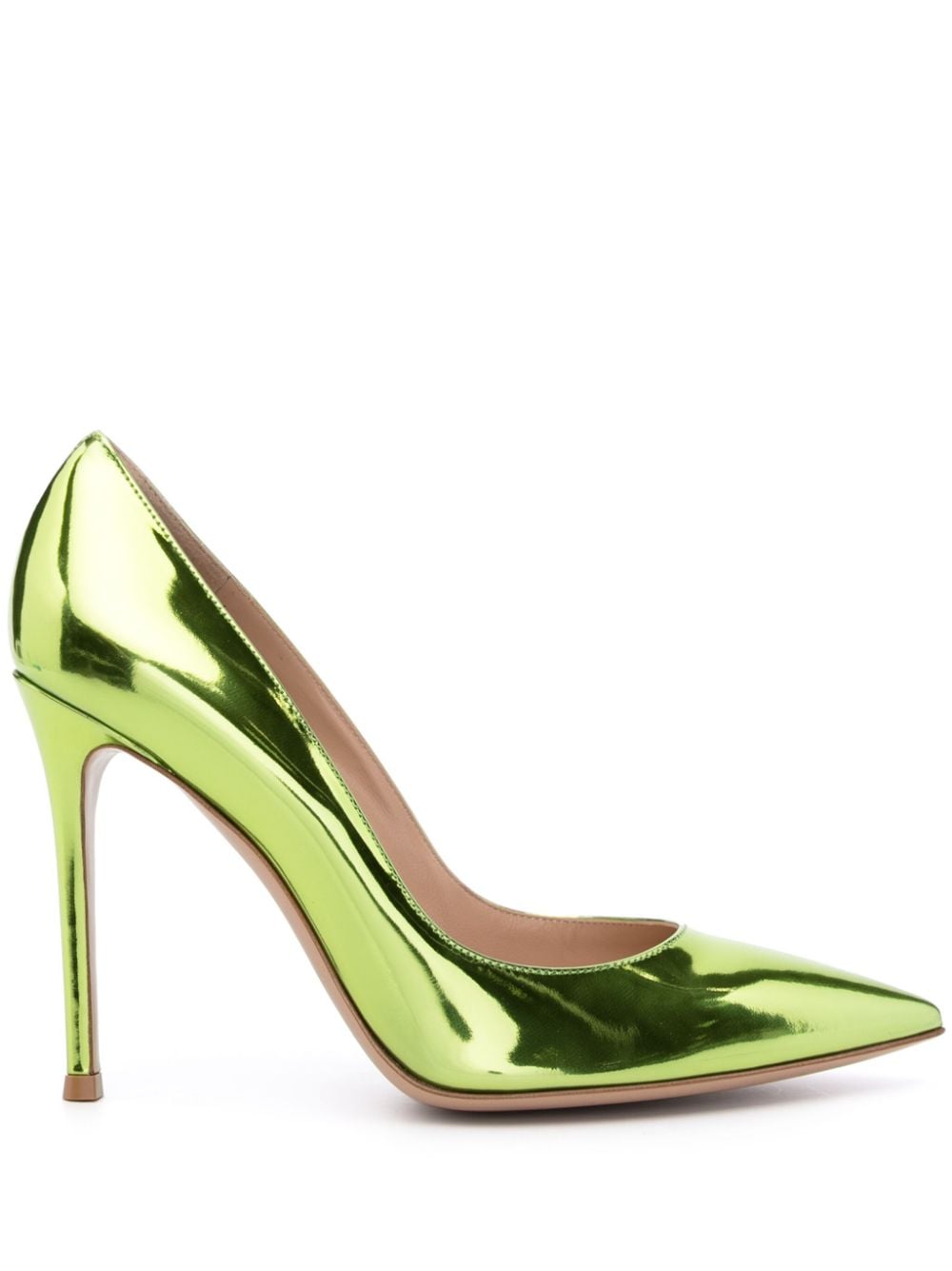 Gianvito Rossi Gianvito 105mm metallic-effect pumps - Green von Gianvito Rossi