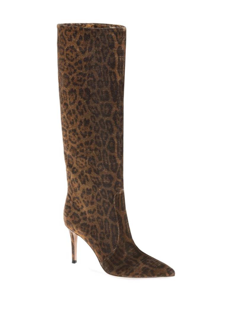 Gianvito Rossi Hansen 85mm leopard-print boots - Brown von Gianvito Rossi