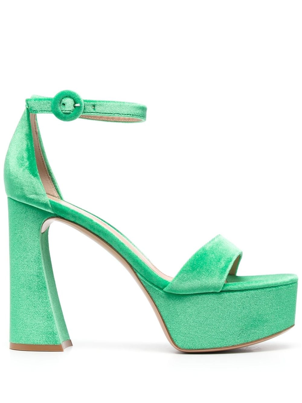 Gianvito Rossi Holly 125mm chenille sandals - Green von Gianvito Rossi