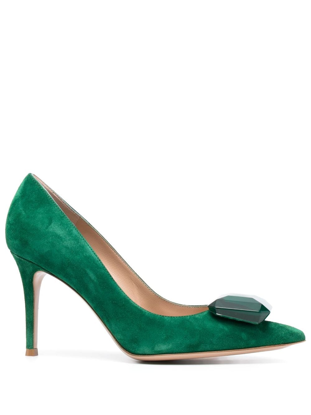 Gianvito Rossi Jaipur 85mm gemstone pumps - Green von Gianvito Rossi