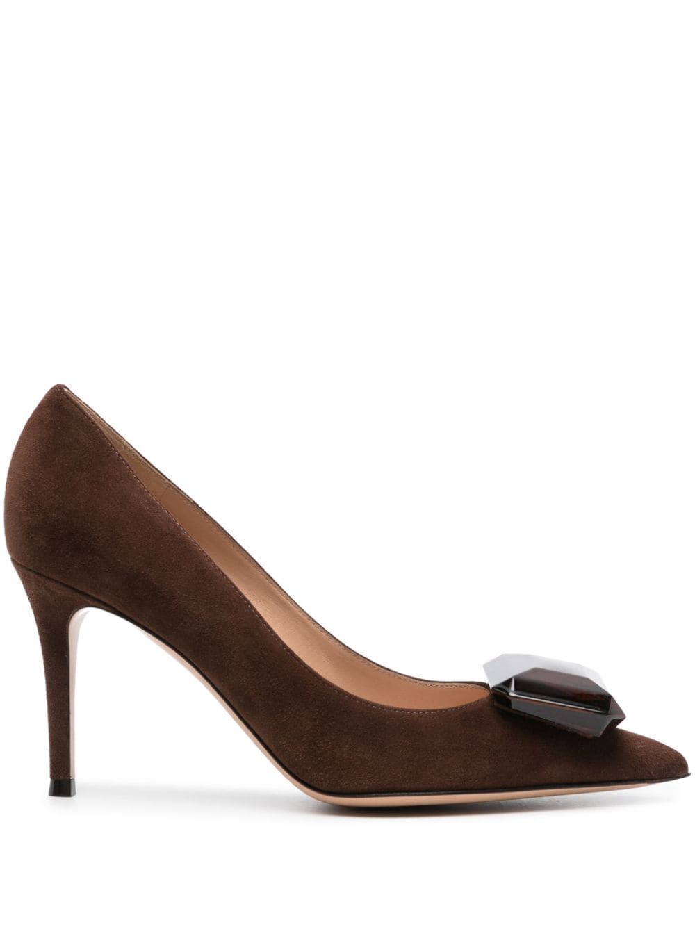 Gianvito Rossi Jaipur 85mm suede pumps - Brown von Gianvito Rossi