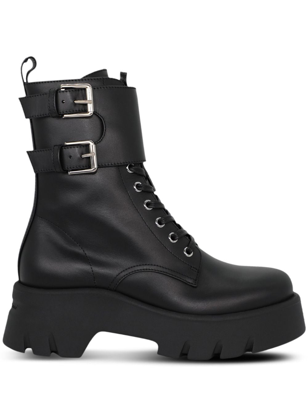 Gianvito Rossi Marloe leather combat boots - Black von Gianvito Rossi