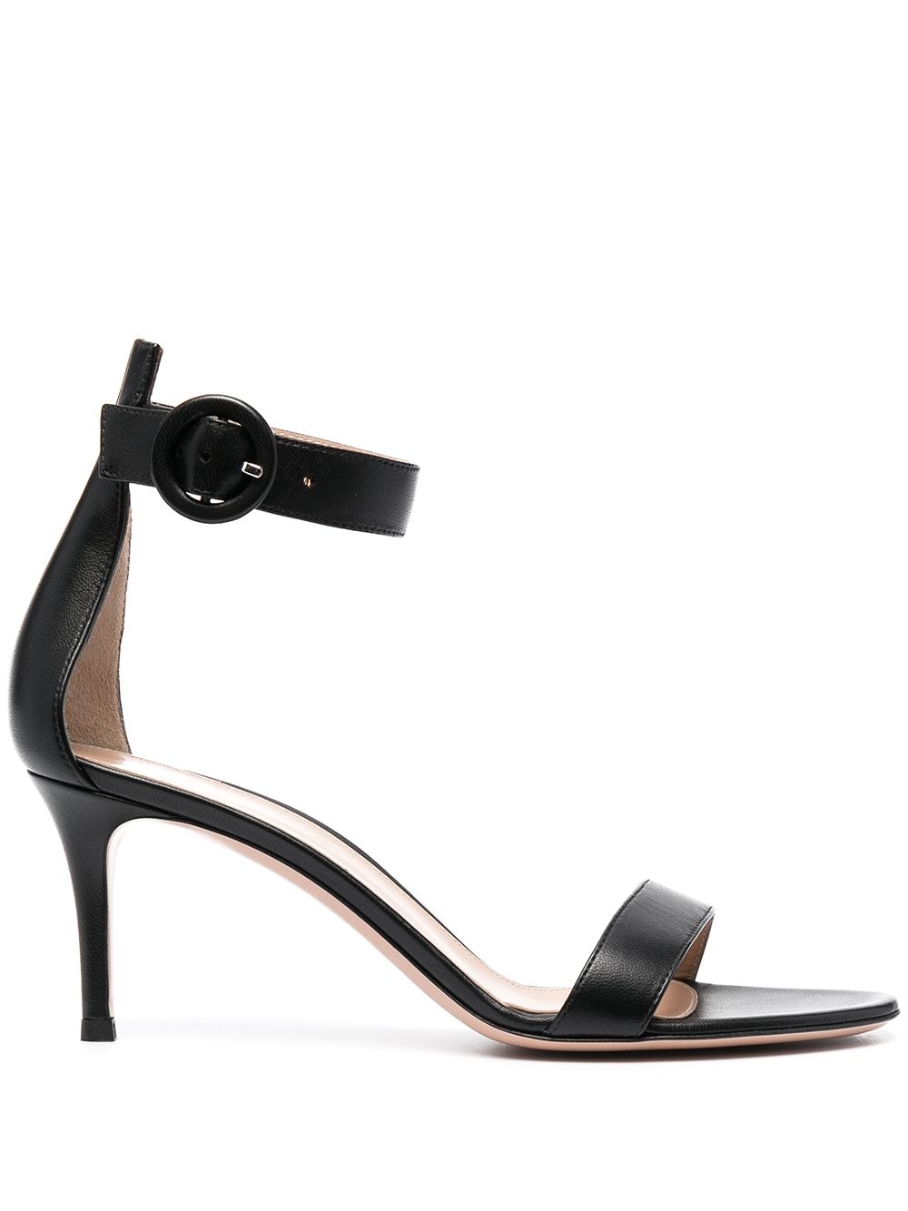 Gianvito Rossi Portofino 70mm leather sandals - Black von Gianvito Rossi