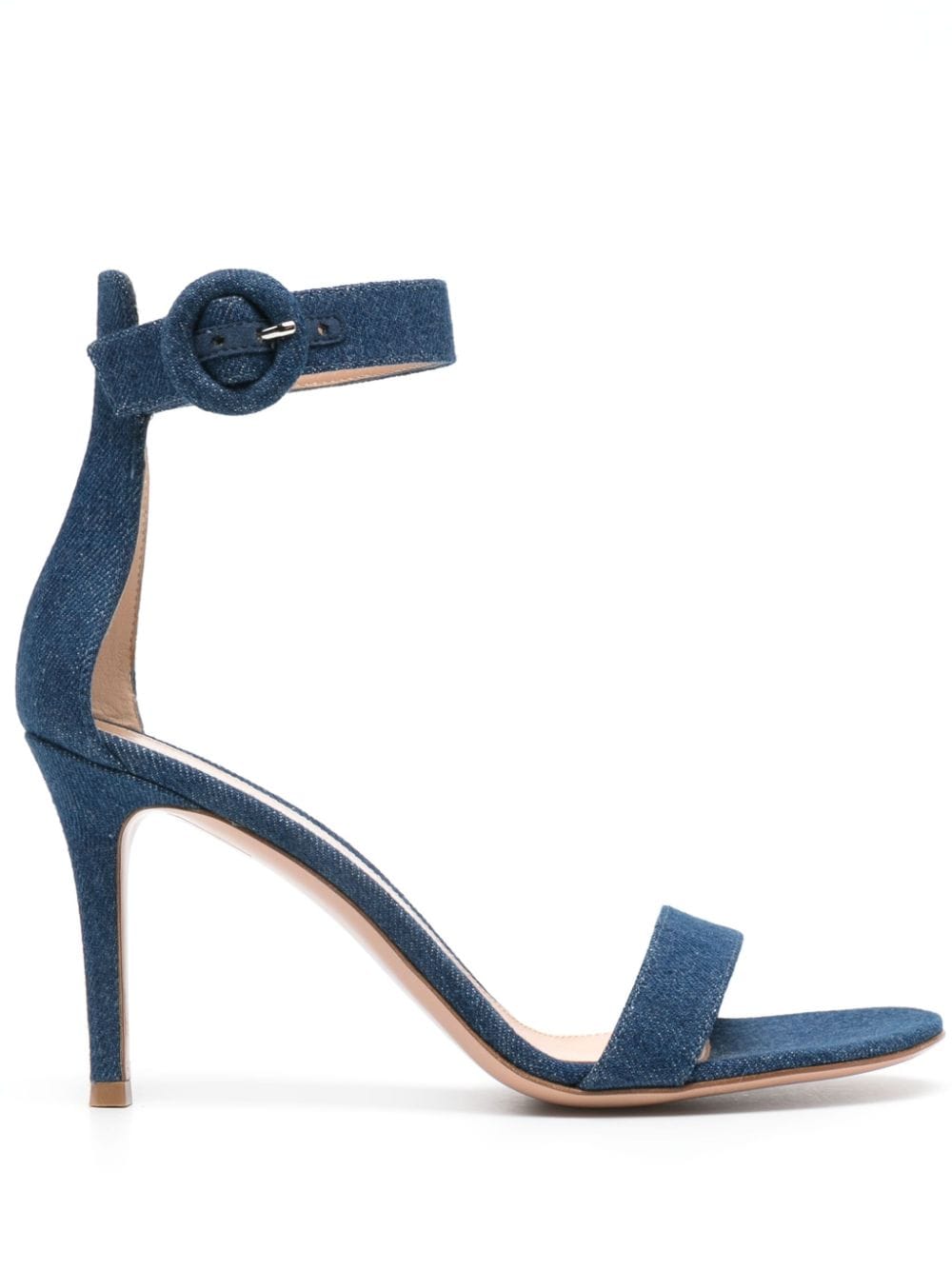 Gianvito Rossi Portofino 85mm denim sandals - Blue von Gianvito Rossi