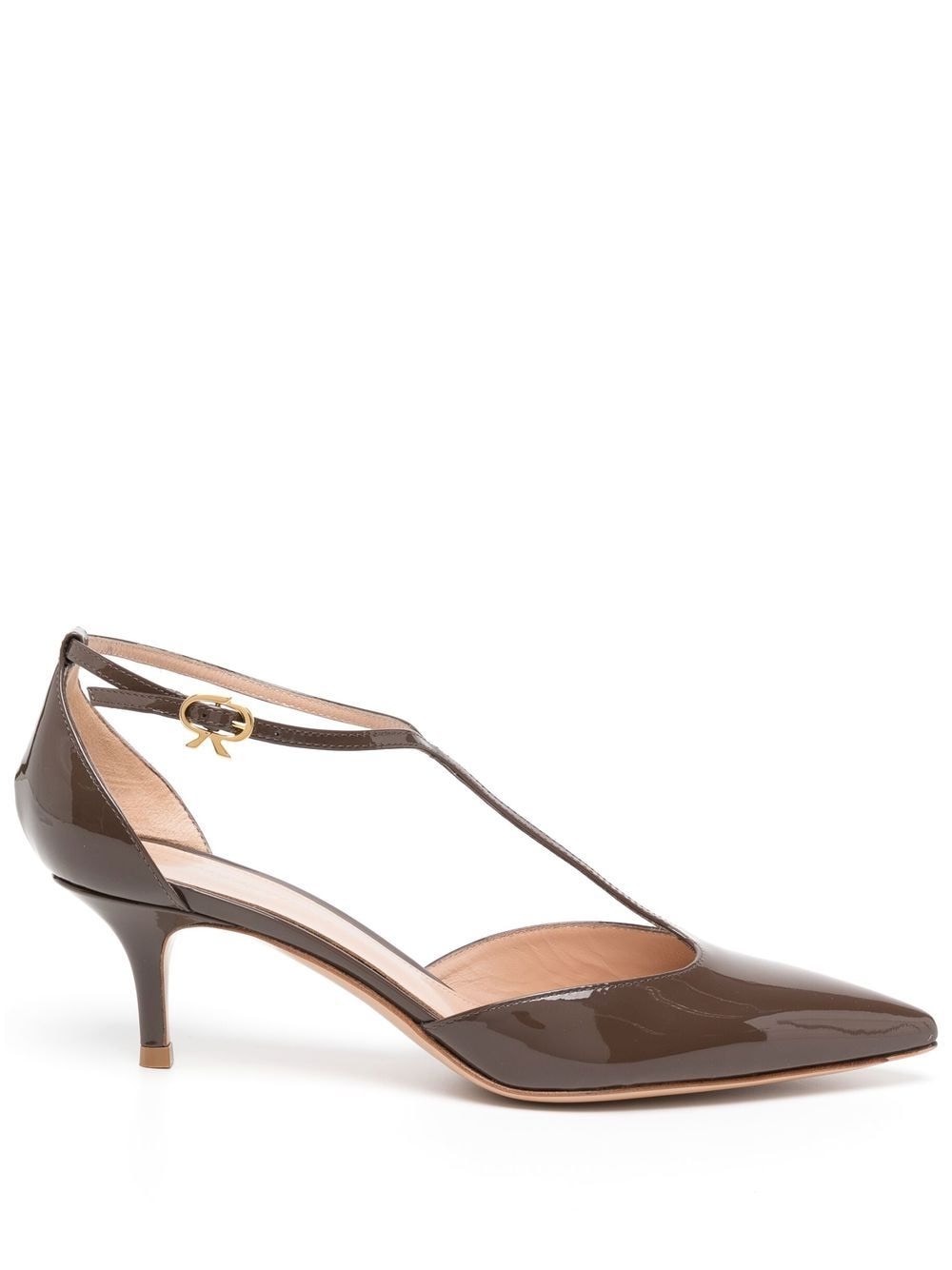 Gianvito Rossi Ribbon T-bar pumps - Brown von Gianvito Rossi