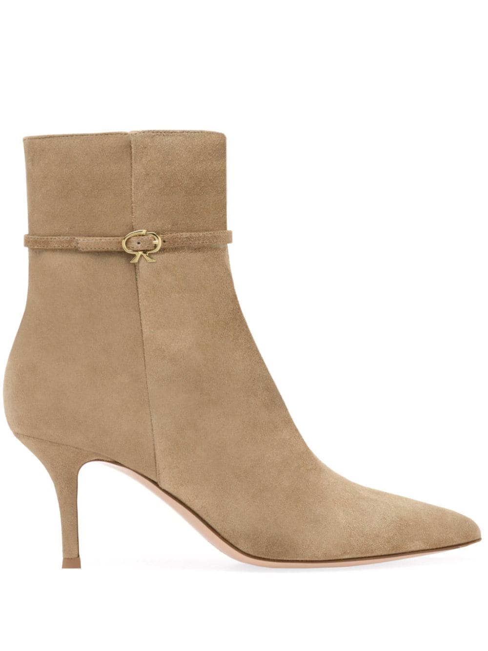 Gianvito Rossi Ribbon Ville 70mm suede boots - Brown von Gianvito Rossi