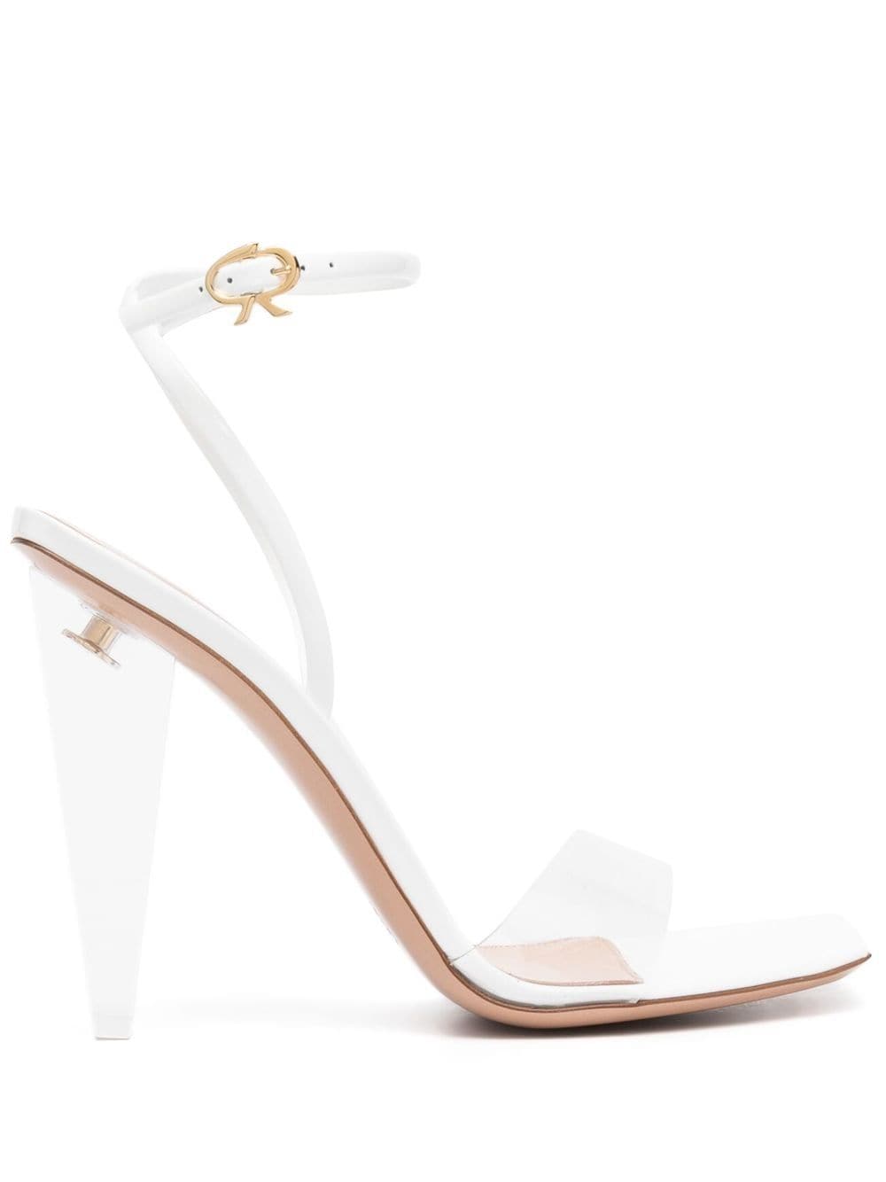 Gianvito Rossi Odyssey 120mm trasnparent sandals - White von Gianvito Rossi